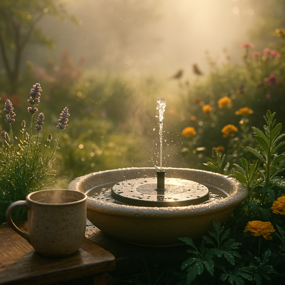 Peachlife™ Solar Garden Fountain – Eco-Friendly Outdoor Water Feature