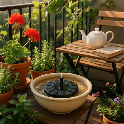 Peachlife™ Solar Garden Fountain – Eco-Friendly Outdoor Water Feature
