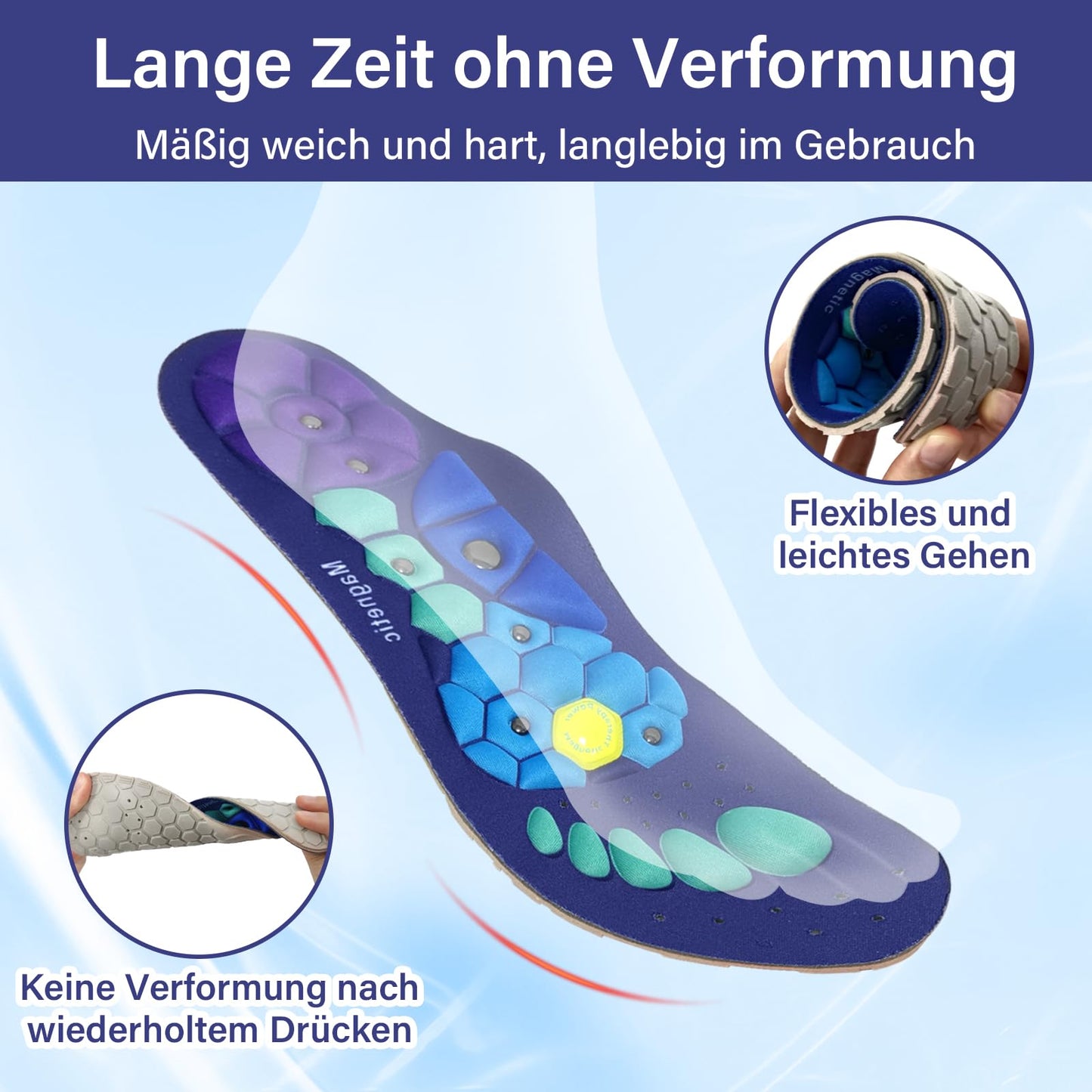 Acupressure Magnetic Massage Insoles | Shock-Absorbing & Breathable