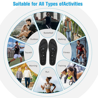 Acupressure Magnetic Massage Insoles | Shock-Absorbing & Breathable