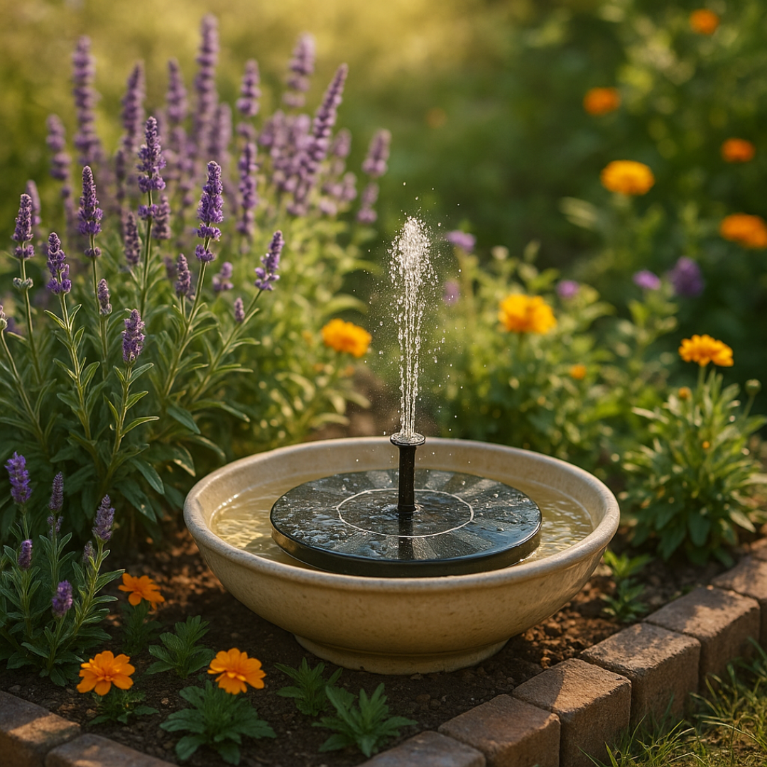 Peachlife™ Solar Garden Fountain – Eco-Friendly Outdoor Water Feature