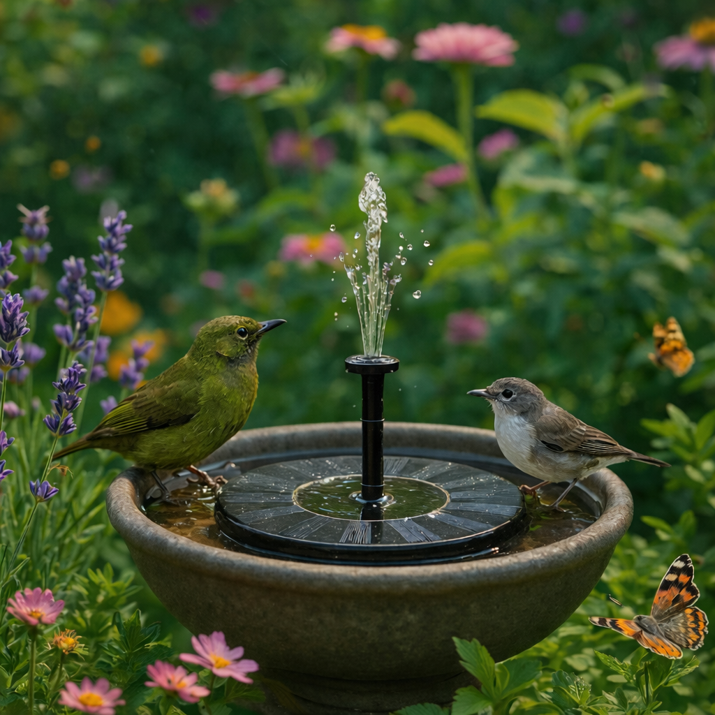 Peachlife™ Solar Garden Fountain – Eco-Friendly Outdoor Water Feature