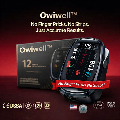 🔥Final 2 Hours : Only Limited Stock Left🏆Owiwell™ Non-Invasive Blood Glucose Meter 99.9% Accuracy （Mayo Clinic Recommended）