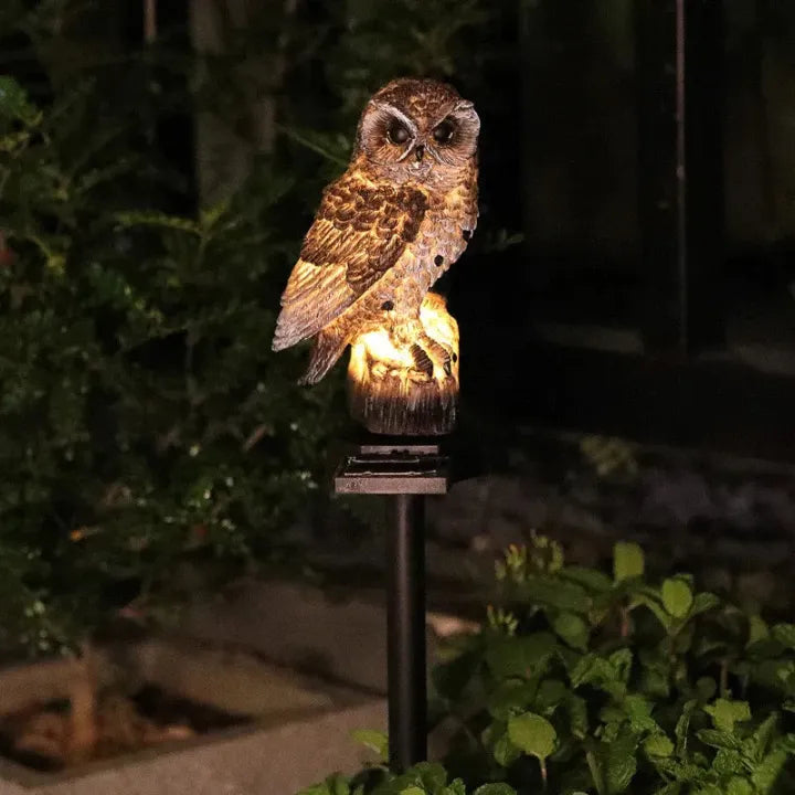 Charming Solar Owl Garden Light | Waterproof Outdoor Yard Ornament
