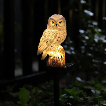 Charming Solar Owl Garden Light | Waterproof Outdoor Yard Ornament